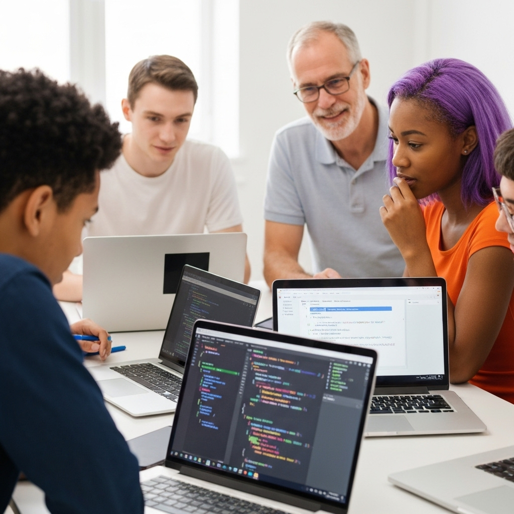 Siswa Noctura Learning belajar coding bersama